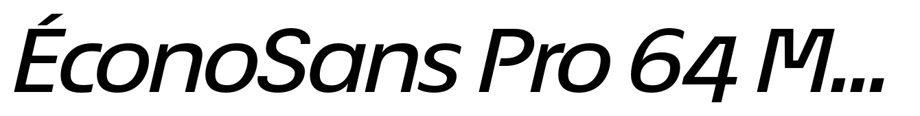 ÉconoSans Pro 64 Medium Expanded Italic